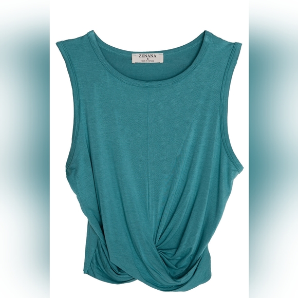 🌻2 for $20 |  Zenana Knotted Crop Tank Top - Picture 6 of 15